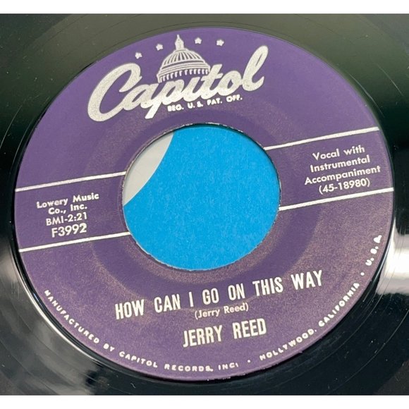 Jerry Reed Your Money Makes You Purty / How Can I Go On 45 Rockabilly Capitol F3 - Picture 2 of 4